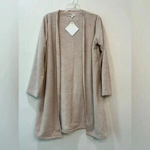 Blush Pink Open Front Soft Bathrobe - Size S